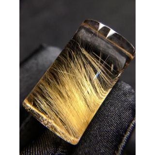 ⭐︎【天然】ゴールド ルチル クオーツ 印鑑材 15.8g