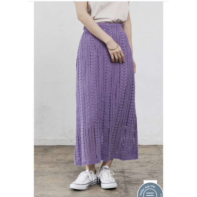 ZARA(ザラ)のkuih 今季新作カギ針パネル切替ロングスカート新品 レディースのスカート(ロングスカート)の商品写真