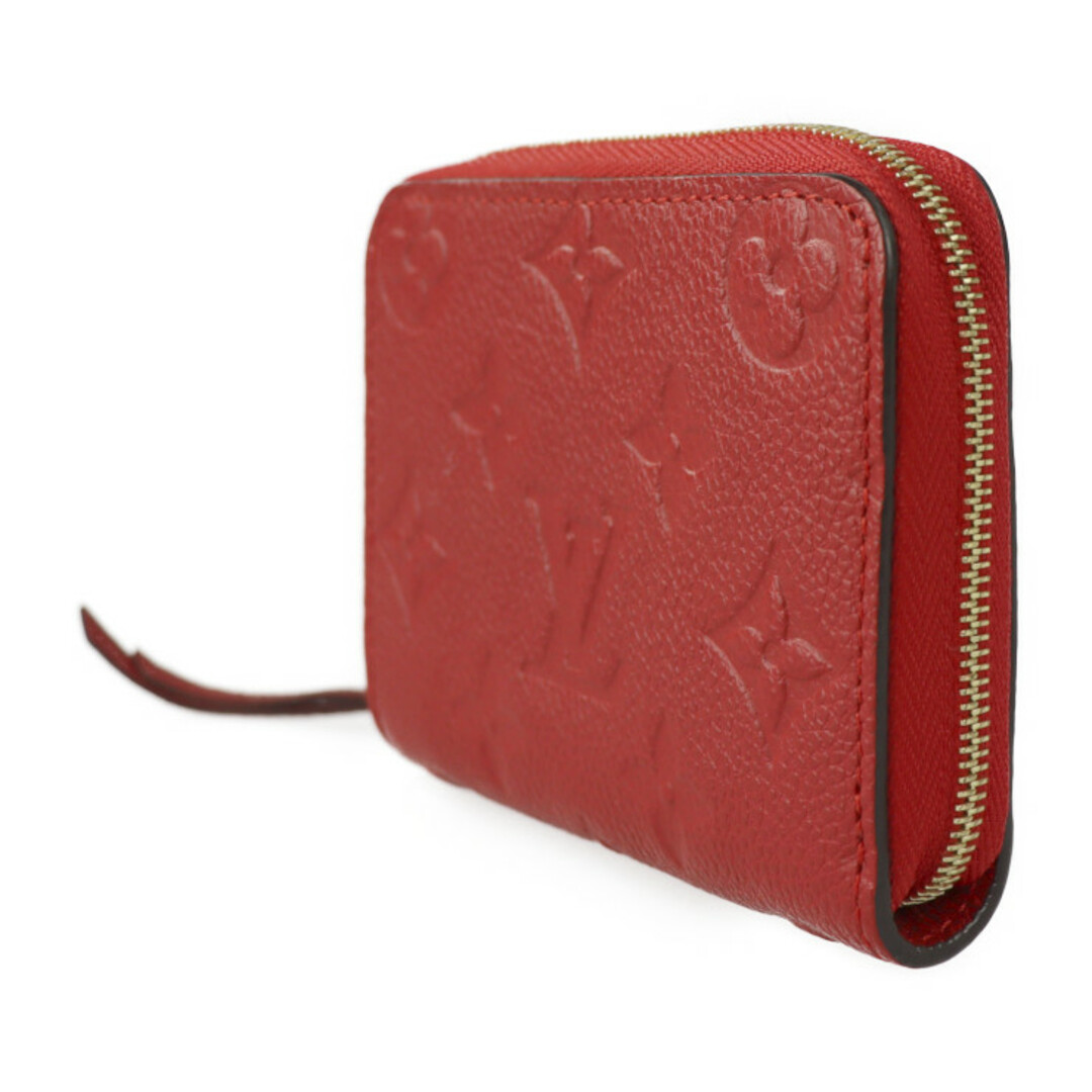 【Sランク】LOUIS VUITTON ルイヴィトン モノグラム アンプラント ジッピー コインパース 小銭入れ M63696 スカーレット【ISEYA】