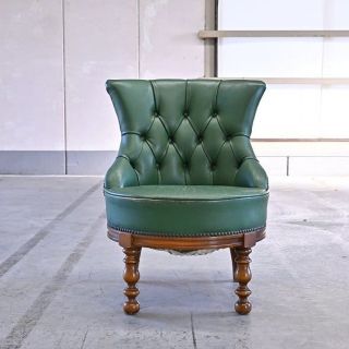 スペイン製 35万 VAROSA VALENTI「メイトチェア」本革 鋲打ち