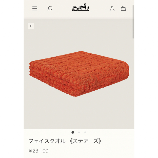 【新品未使用】【正規品】エルメス タオル ステアーズ