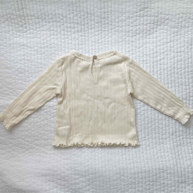 ZARA KIDS(ザラキッズ)の【新品未使用】ZARA BABY レーストリム オープンニットトップス キッズ/ベビー/マタニティのベビー服(~85cm)(シャツ/カットソー)の商品写真