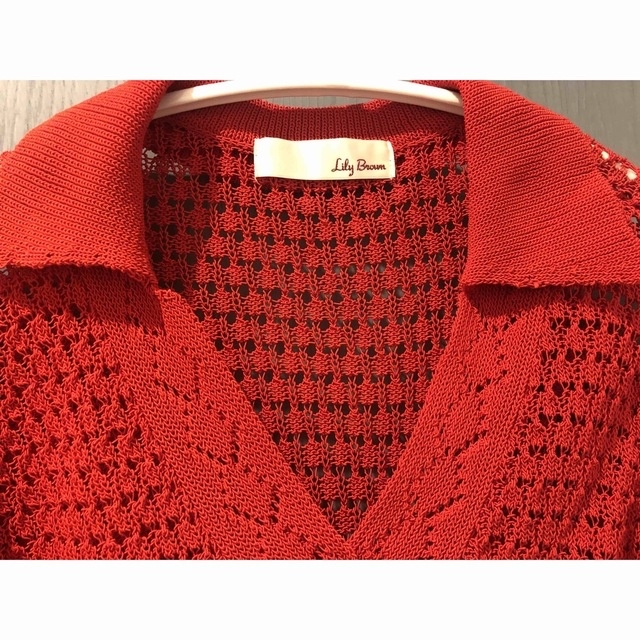 Lily Brown - 【美品】【Lily Brown】クロシェライクニットトップススカートの通販 by いろいろ出します's shop|リリーブラウンならラクマ