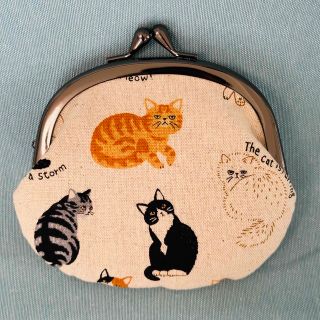 【新品】猫柄 がま口 小銭入れ 小物入れ(財布)