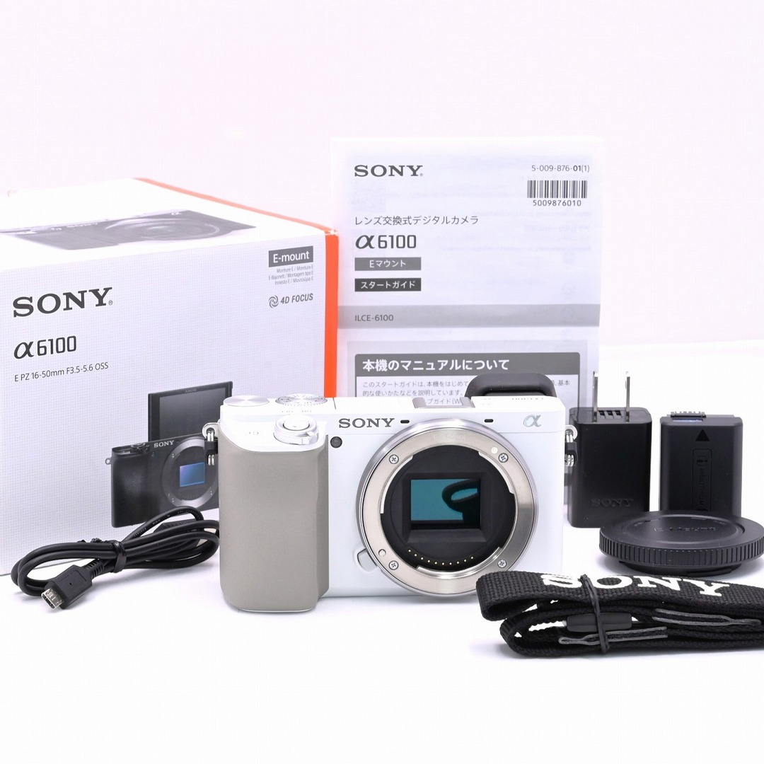 充実の品 SONY W ILCE-6100 ホワイト ボディ α6100 SONY - デジタル
