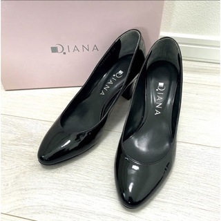 ダイアナ(DIANA)のDIANA ダイアナ　23.0 パンプス　ブラック　日本製　エナメル(ハイヒール/パンプス)