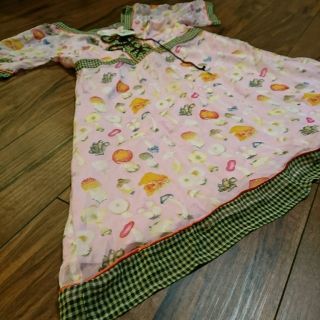 ツモリチサト(TSUMORI CHISATO)の[新品]総シルク♡キノコ柄チュニックVネックミニワンピース　(ミニワンピース)