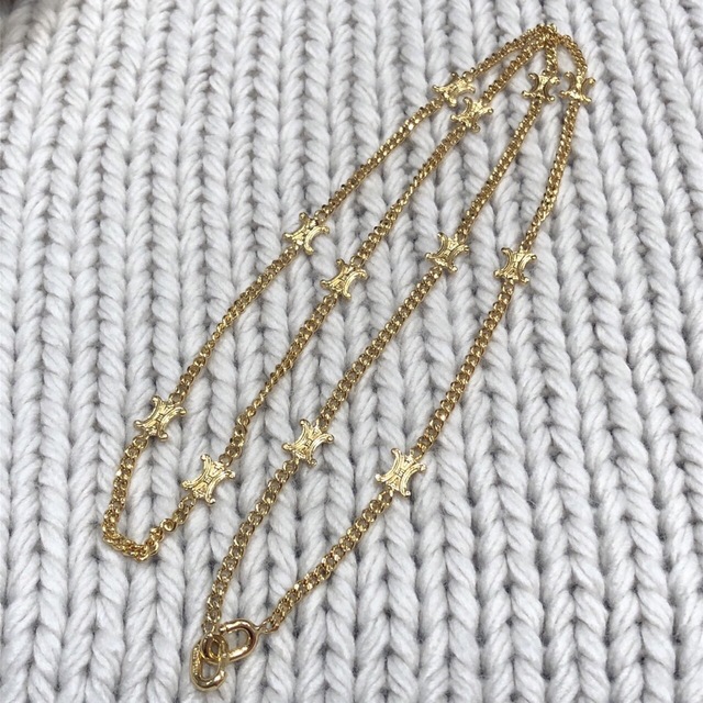 〇極美品 セリーヌ トリオンフ ネックレス ヴィンテージ お気に入り