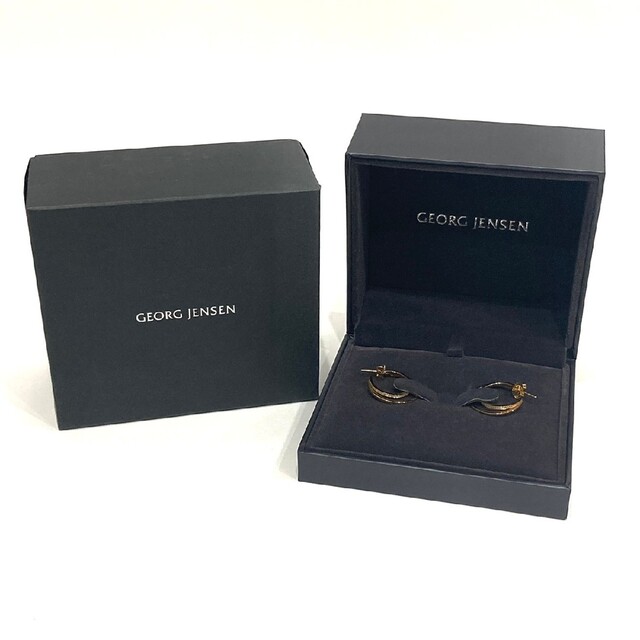 超特価】 イヤー ハロー JENSEN GEORG フープ 中古 K18YG ピアス