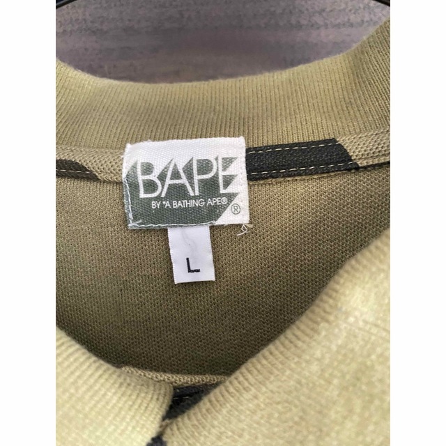 BAPEＡ BATHING APE BAPE 迷彩ポロシャツ サイズ L