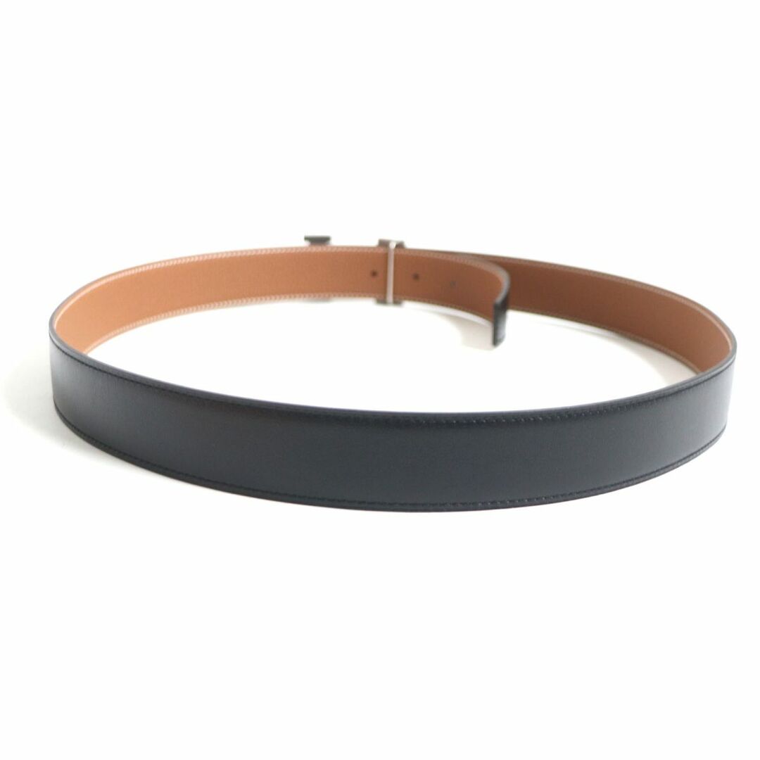 未使用品▽HERMES エルメス コンスタンス/Hロゴバックル リバーシブル レザーベルト ブラック×ブラウン 100 メンズ 仏製 Y刻印 箱・袋付き p02-st30217-216 エルメス Hバックル レザーベルト
