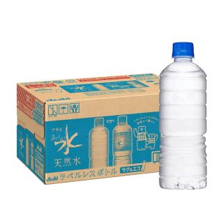 アサヒ飲料 おいしい水 天然水 ラベルレスボトル PET600ml×24本(ミネラルウォーター)