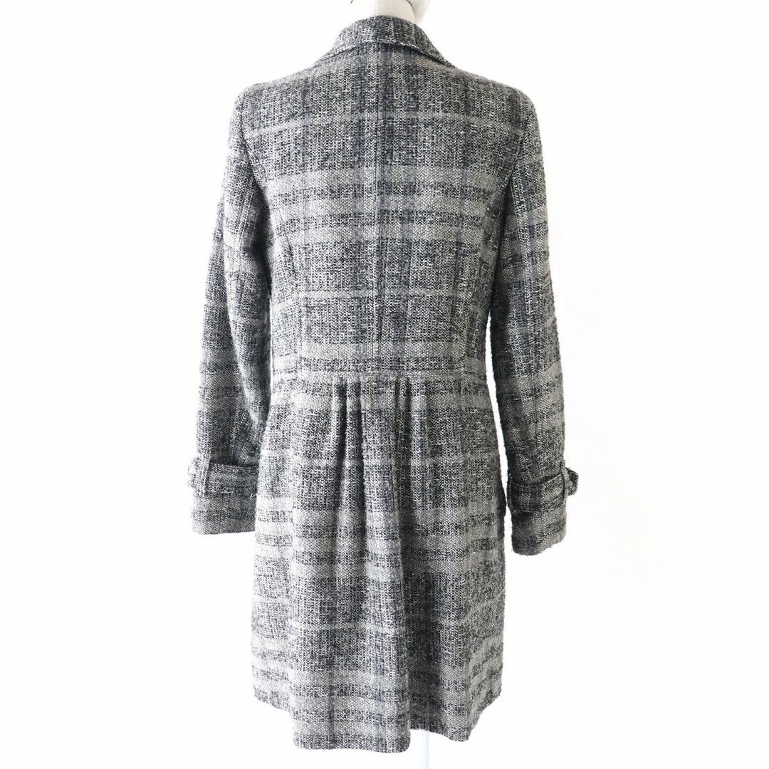 極美品△正規品 BURBERRY LONDON バーバリーロンドン レディース チェック柄 ラメ糸入り ロングツイードコート グレー系(MIX) 40 日本製 e07-st30217-691 極美品△正規品 BURBERRY LONDON バーバリーロンドン レディース チェック柄 ラメ糸入り ロングツイードコート グレー系(MIX) 40 日本製 e07-st30217-691