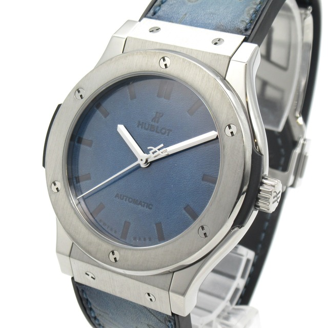 ウブロ クラシックフュージョン ベルルッティスクリットオーシャンブルー 腕時計 ウォッチ 腕時計