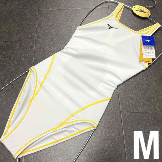 MIZUNO(ミズノ)のミズノ　女性用　エクサースーツ　ホワイト×イエロー　Mサイズ　新品 レディースの水着/浴衣(水着)の商品写真