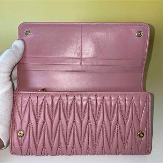 miumiu - MIUMIU 極美品 財布 マテラッセ クリスタルパール ビジュー