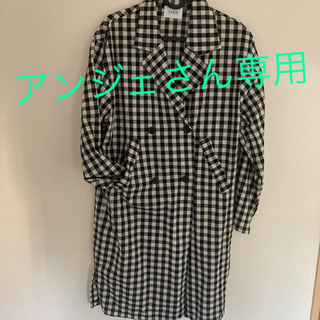 【アンジェさん専用】CHERI ギンガムチェック　アウター　トレンチ　シャツ(トレンチコート)