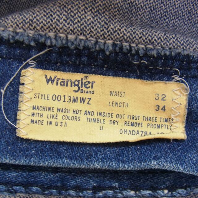 Wrangler(ラングラー)のWrangler ラングラー 13MWZ デニム パンツ インディゴブルー系 32【中古】 メンズのパンツ(デニム/ジーンズ)の商品写真