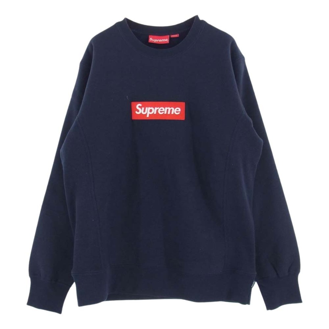 Supreme シュプリーム スウェット 15AW Box Logo Crewneck Sweatshirt ボックスロゴ クルーネック スウェット トレーナー ネイビー系 M