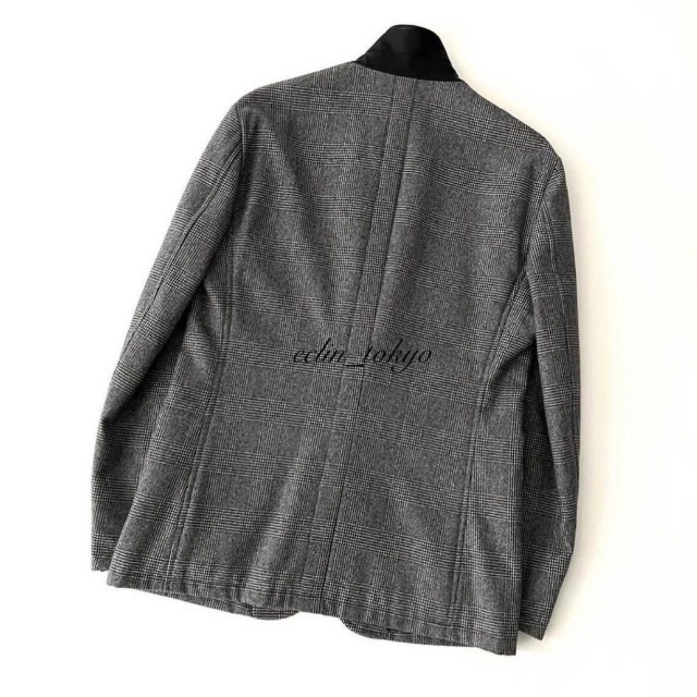HERMES - 新品同様 HERMES レザー切替 最高級 ジャケット E3755 HERMES - 新品同様 HERMES レザー切替 最高級 ジャケット E3755