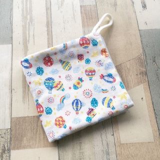 【ハンドメイド】ループタオル 気球＆ストライプ(外出用品)