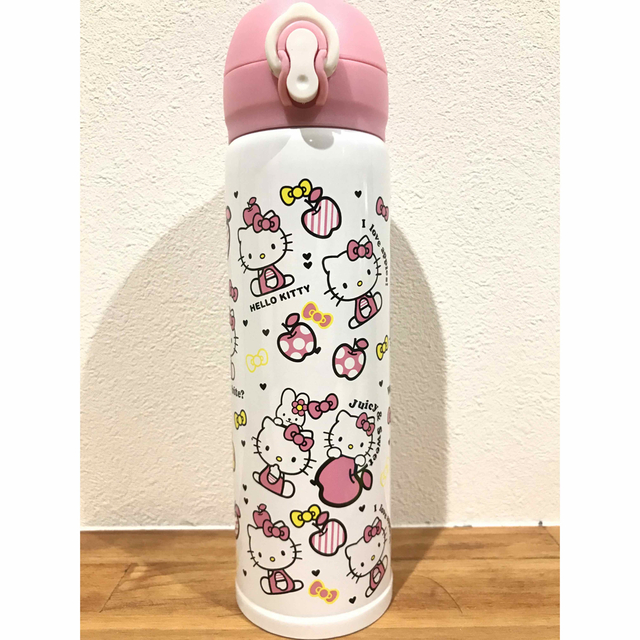 【超軽量】キティちゃん水筒 ボトル 400ML 魔法瓶仕様 ロック機能付き キッズ/ベビー/マタニティの授乳/お食事用品(水筒)の商品写真