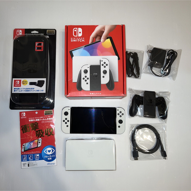 switch 有機el 中古 スイッチ 本体 おまけ ケース フィルム 高品質の