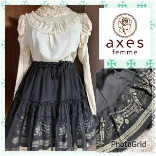 アクシーズファム(axes femme)のアクシーズファム★シースルーデザイン★楽器★音符★レーシースカート(ひざ丈スカート)