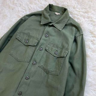 ミリタリー(MILITARY)の【60s】U.S.ARMY ユーティリティ シャツ　長袖　OG107 2nd 緑(シャツ)