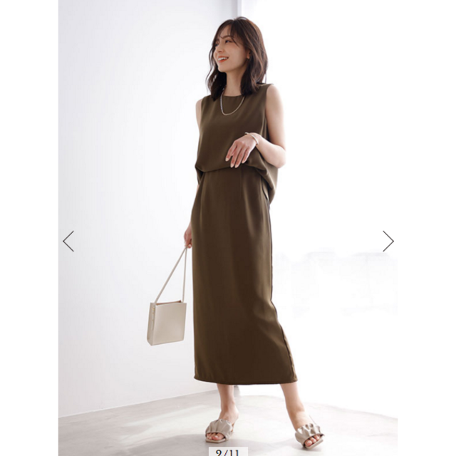 ルミネ購入anuansバックサテンタイトスカートSサイズ