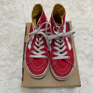 ヴァンズ(VANS)の【即日発送】vans バンズ　ハイカットスニーカー　赤(スニーカー)