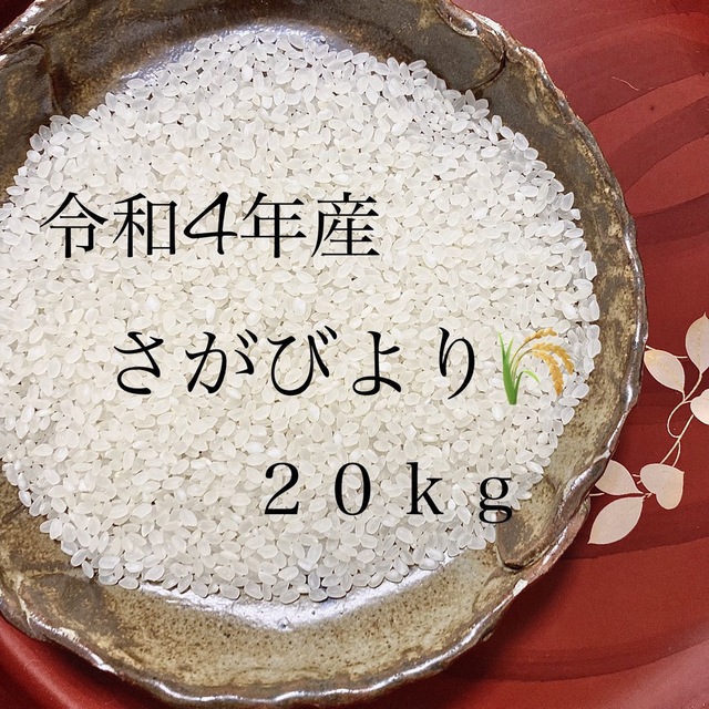 令和4年度産・特A評価!農家直送のさがびより・20キロ - 米/穀物