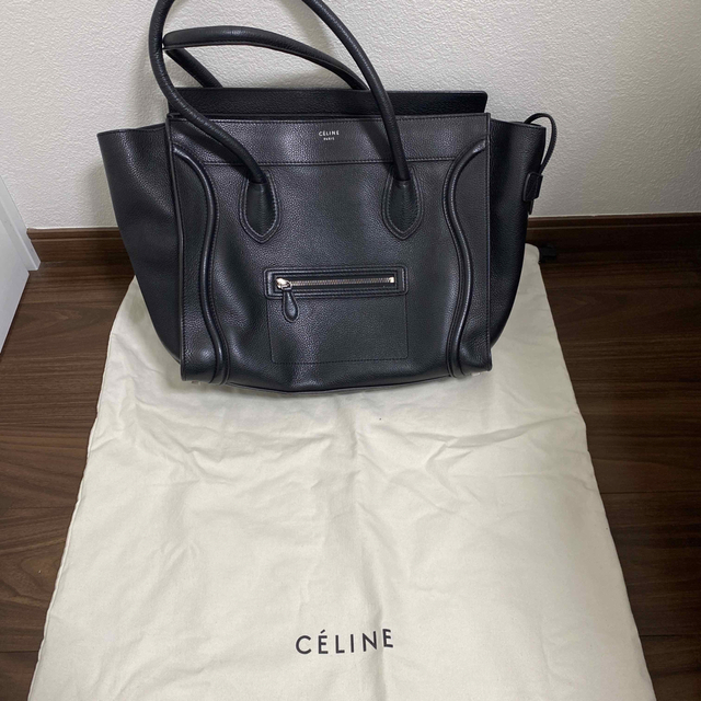 celine - ラゲージ ミディアム 黒 セリーヌ シルバー 旧ロゴの通販 by