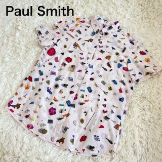 ポールスミス(Paul Smith)の美品☆Paul Smith  半袖シャツ アンティーク柄　転写プリント(シャツ/ブラウス(半袖/袖なし))