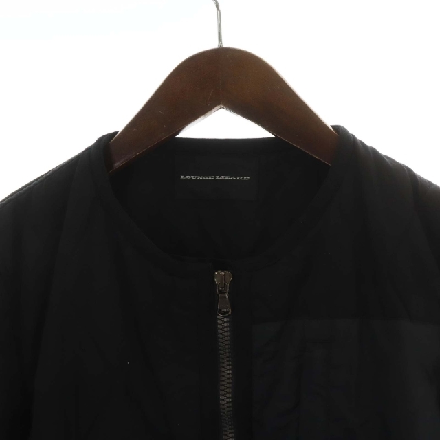 LOUNGE LIZARD(ラウンジリザード)のLOUNGE LIZARD 中わたジャケット ブルゾン 1 S 黒 ブラック メンズのジャケット/アウター(ブルゾン)の商品写真