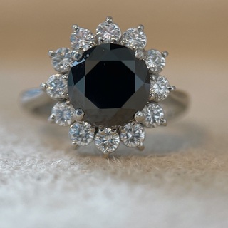 Pt900 ブラックダイヤモンド　リング　ブラックダイヤ2.32ct(リング(指輪))