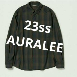 オーラリー(AURALEE)の新品AURALEE SUPER LIGHT WOOL CHECK SHIRT 3(シャツ)