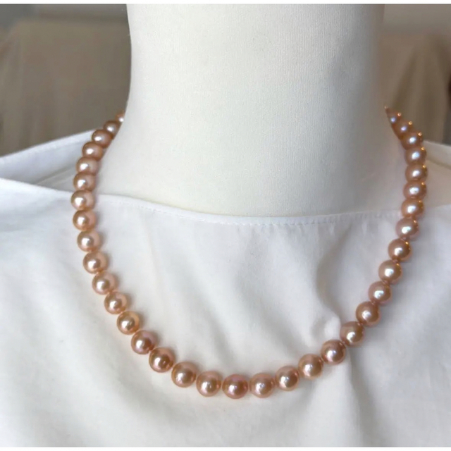 たまご様専用　淡水真珠　ピンクパールネックレス＋SVピアスセット レディースのアクセサリー(ネックレス)の商品写真