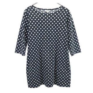 マリメッコ(marimekko)のマリメッコ 七分袖 ドット柄 ワンピース M グレー系 marimekko 水玉 レディース 【中古】  【230330】(ミニワンピース)