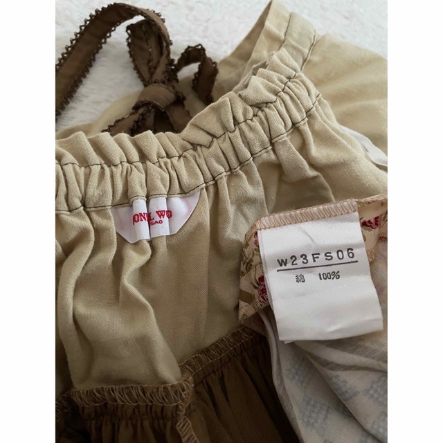 KANEKO ISAO(カネコイサオ)の☆未使用近い　ワンダフルワールド  パッチワーク風　スカート レディースのスカート(ロングスカート)の商品写真