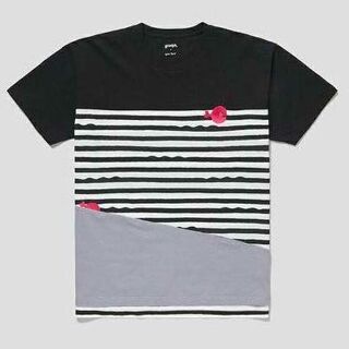 グラニフ(Design Tshirts Store graniph)のLサイズ　　きんぎょがにげた　ボーダー　Tシャツ　 グラニフ(キャラクターグッズ)