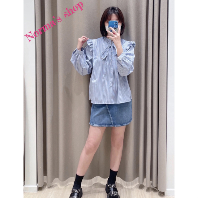 ❤️23新作 ♡ maje 紫色小花柄パフスリーブ・ブラウス 新品♡ 094-
