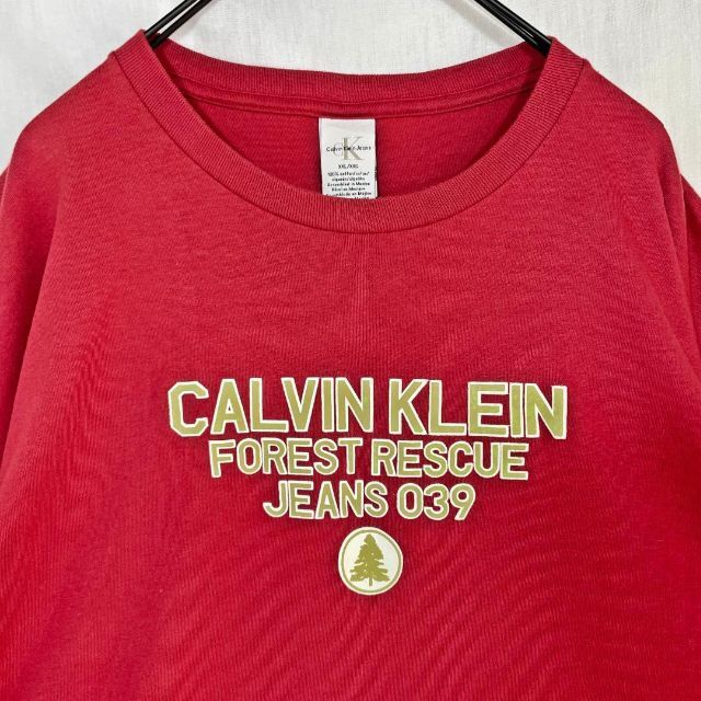 ck Calvin Klein(シーケーカルバンクライン)のUSA古着 カルバンクライン オーバーサイズtシャツ 丸胴 褪せ感 90s メンズのトップス(Tシャツ/カットソー(半袖/袖なし))の商品写真