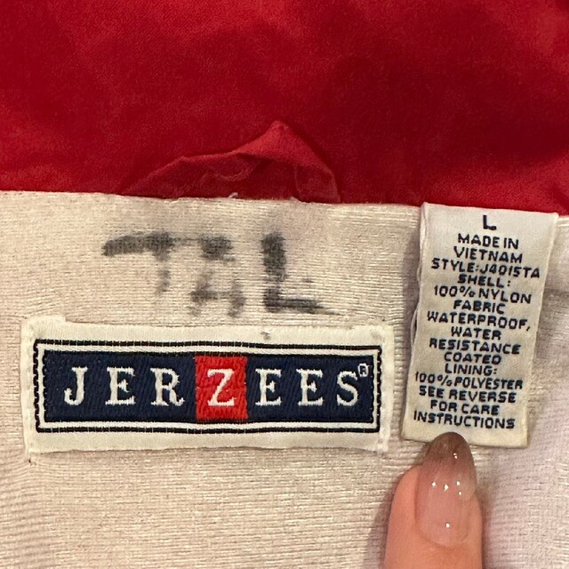 JERZEES(ジャージーズ)の00s JERZEES コーチジャケット　レッド　ナイロンジャケット メンズのジャケット/アウター(ナイロンジャケット)の商品写真