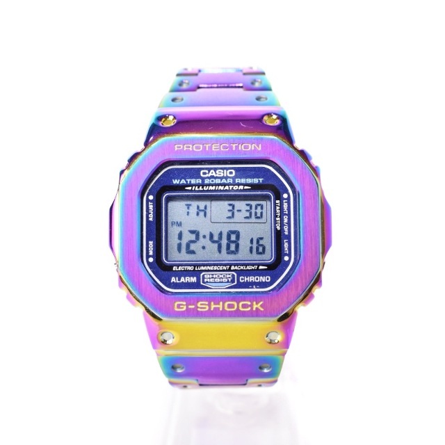 19cmケースタテCASIO G-SHOCK 腕時計 メタル カスタム レインボー DW-5600