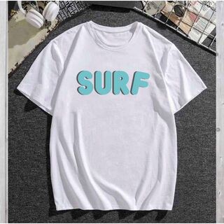 Lサイズ 送料無料 シンプル SURF ロゴT サーフィン スケボー フェス(Tシャツ(半袖/袖なし))