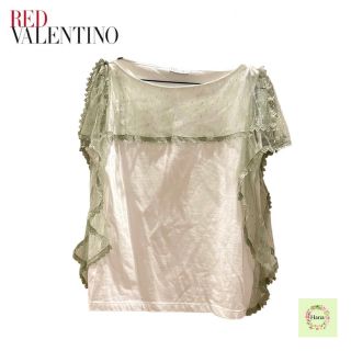 レッドヴァレンティノ(RED VALENTINO)の【新品未使用】レッドヴァレンティノ カットソー レース トップス レディース M(カットソー(半袖/袖なし))