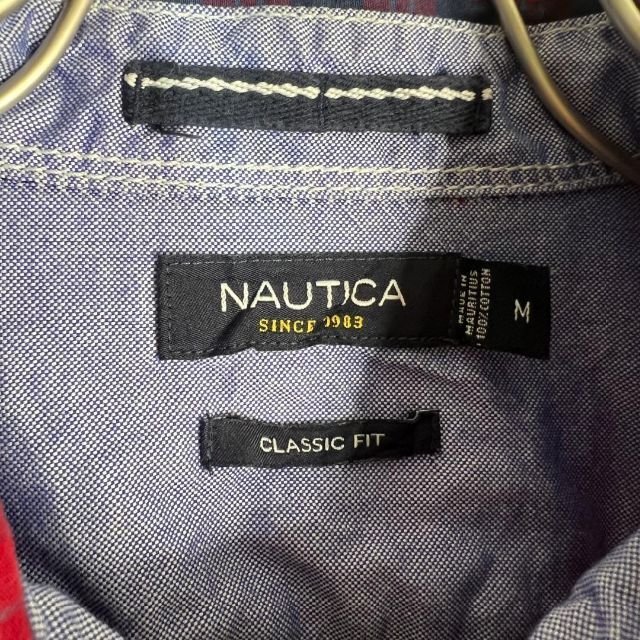 NAUTICA(ノーティカ)のノーティカ　刺繍ワンポイントロゴ　チェック　アメカジ　キムタク　古着　長袖シャツ メンズのトップス(シャツ)の商品写真