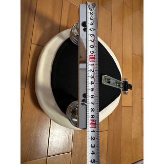 美品】バイクシート 白 ダイヤ模様 本革 シングル オーダーの通販 by