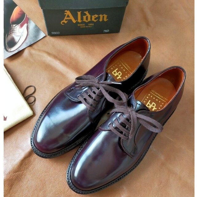 未使用 Alden cordvan 9903 size 7.5Dホーウィン